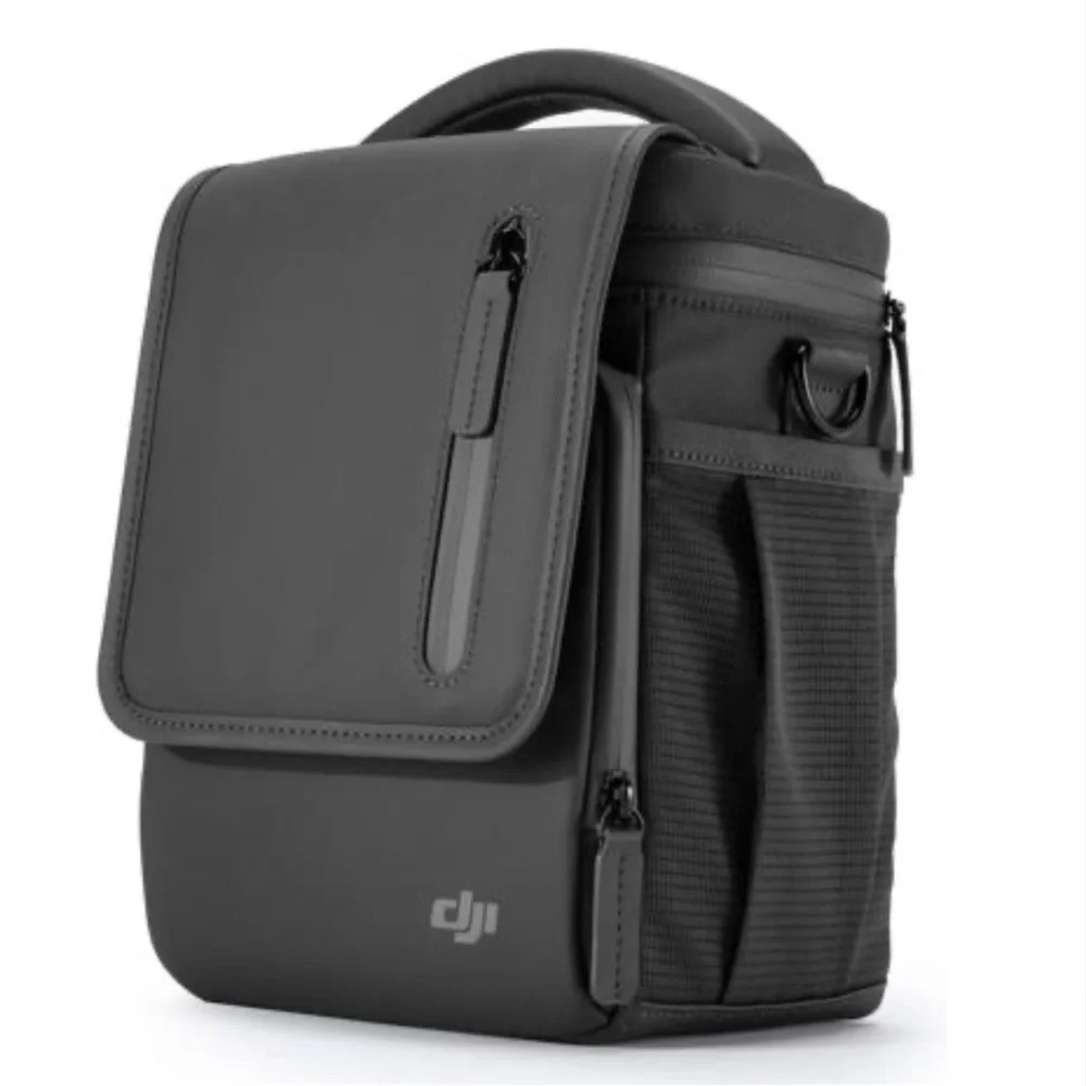 DJI Mavic Black Messenger Bag with Adjustable Strap and Minimalist Design